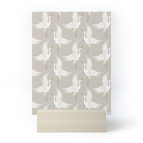 Iveta Abolina Cranes Neutral Mini Art Print