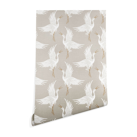 Iveta Abolina Cranes Neutral Wallpaper
