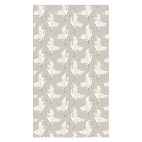 Iveta Abolina Cranes Neutral Tablecloth