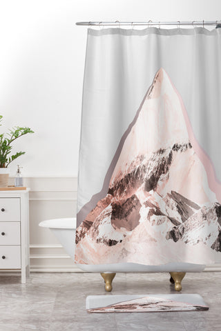 Iveta Abolina Cream Peak Shower Curtain And Mat