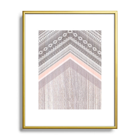 Iveta Abolina Cream Trails Metal Framed Art Print