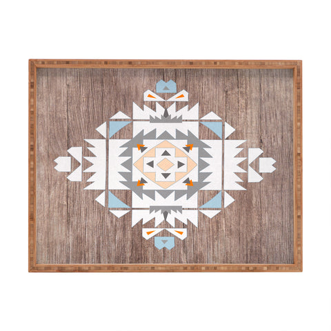 Iveta Abolina Cream Tribal Rectangular Tray