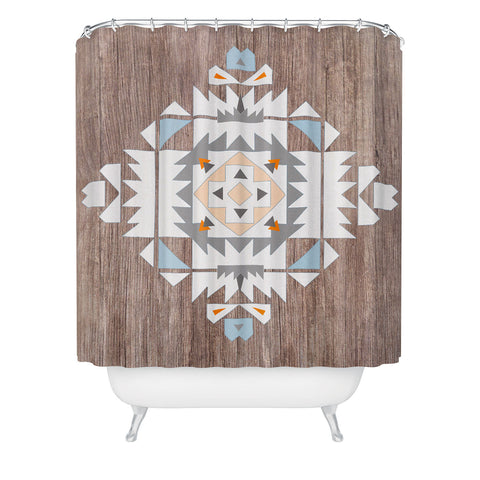 Iveta Abolina Cream Tribal Shower Curtain