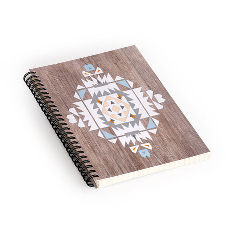 Iveta Abolina Cream Tribal Spiral Notebook