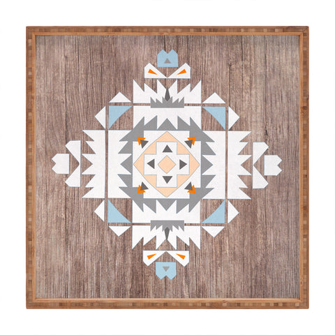 Iveta Abolina Cream Tribal Square Tray