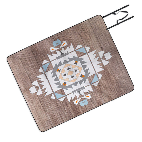 Iveta Abolina Cream Tribal Picnic Blanket