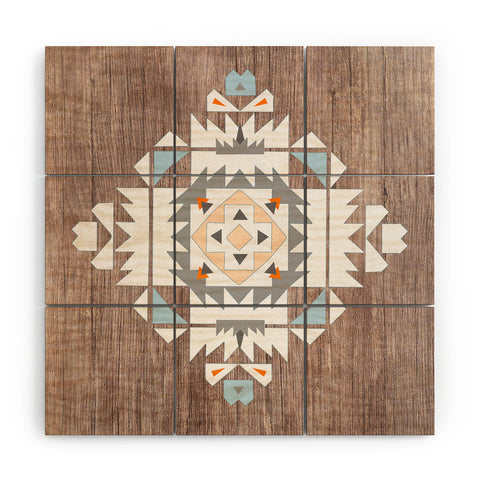 Iveta Abolina Cream Tribal Wood Wall Mural