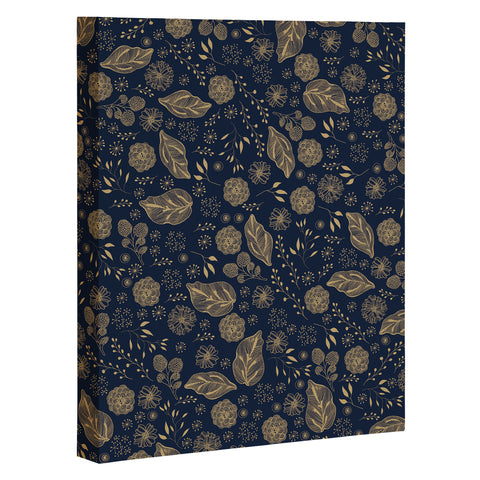 Iveta Abolina Crystalline Water Navy Art Canvas