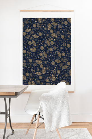 Iveta Abolina Crystalline Water Navy Art Print And Hanger