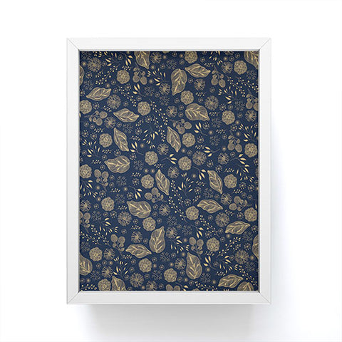 Iveta Abolina Crystalline Water Navy Framed Mini Art Print