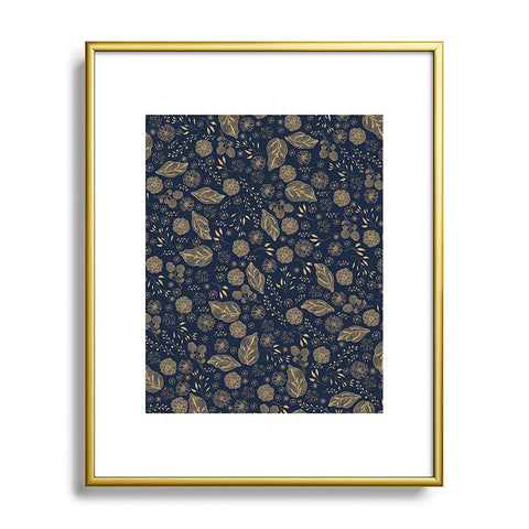 Iveta Abolina Crystalline Water Navy Metal Framed Art Print