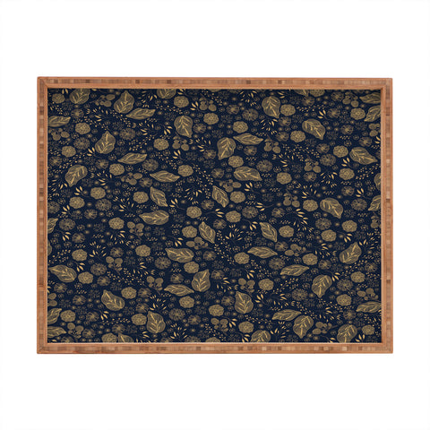 Iveta Abolina Crystalline Water Navy Rectangular Tray