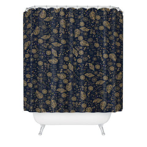 Iveta Abolina Crystalline Water Navy Shower Curtain