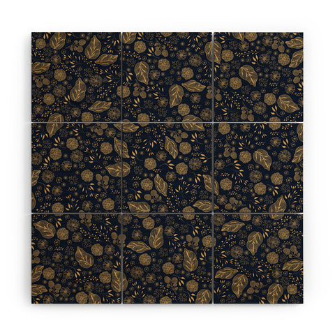 Iveta Abolina Crystalline Water Navy Wood Wall Mural