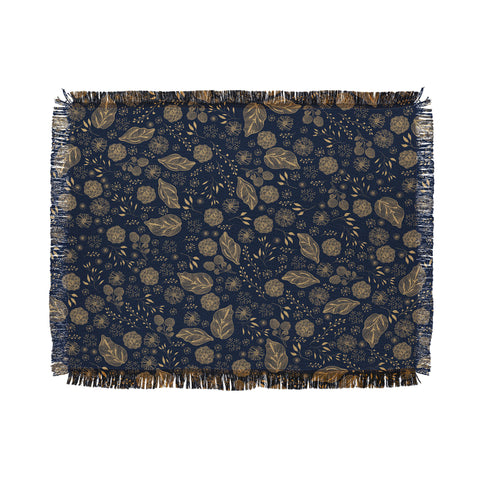 Iveta Abolina Crystalline Water Navy Throw Blanket