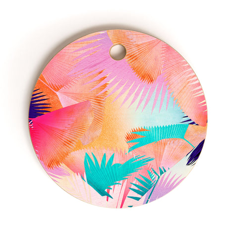 Iveta Abolina Cuban Sunset Cutting Board Round
