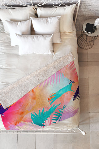 Iveta Abolina Cuban Sunset Fleece Throw Blanket