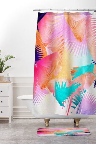 Iveta Abolina Cuban Sunset Shower Curtain And Mat