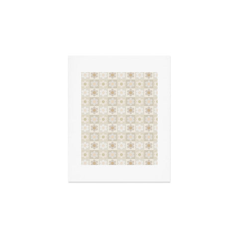 Iveta Abolina Daisy Check Neutral Art Print