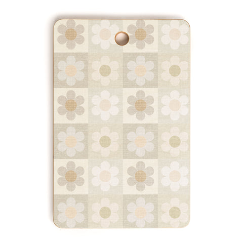 Iveta Abolina Daisy Check Neutral Cutting Board Rectangle