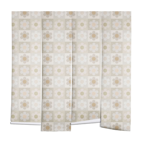 Iveta Abolina Daisy Check Neutral Wall Mural