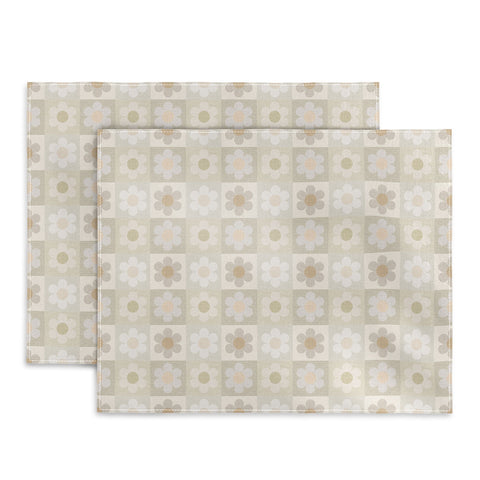 Iveta Abolina Daisy Check Neutral Placemat