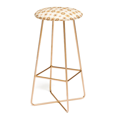 Iveta Abolina Daisy Check Terracotta Medium Bar Stool