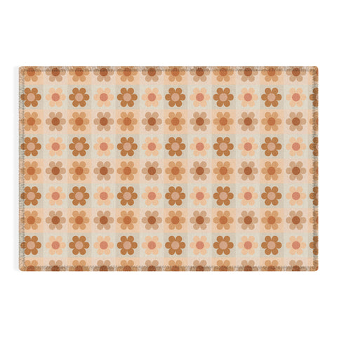 Iveta Abolina Daisy Check Terracotta Medium Outdoor Rug