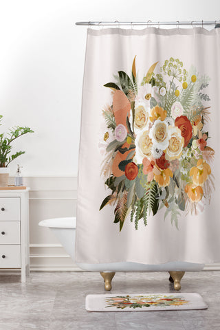 Iveta Abolina Damaris Morning Shower Curtain And Mat