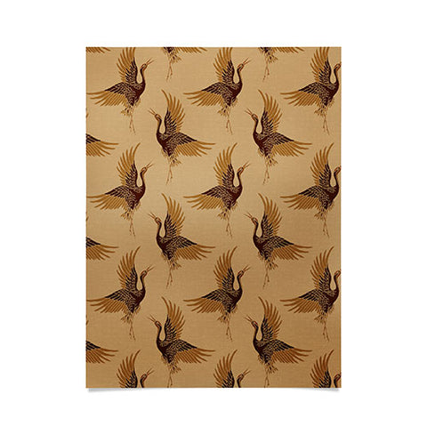 Iveta Abolina Deep Brown Cranes Cider 2 Poster