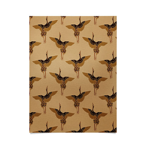 Iveta Abolina Deep Brown Cranes Cider Poster