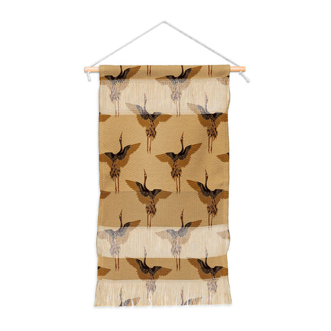 Iveta Abolina Deep Brown Cranes Cider Wall Hanging Portrait