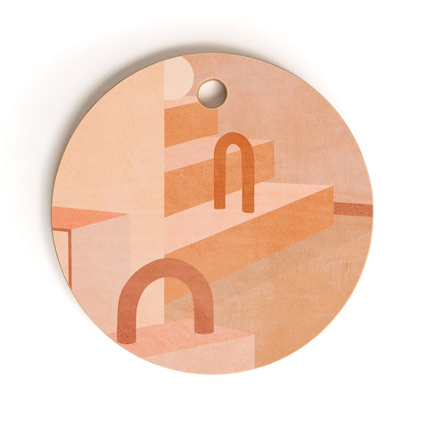 Iveta Abolina Delicious Terracotta Curves I Cutting Board Round