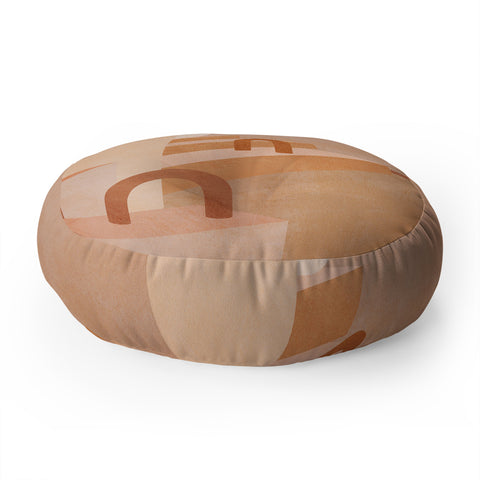 Iveta Abolina Delicious Terracotta Curves I Floor Pillow Round