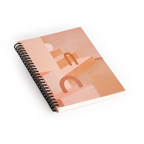 Iveta Abolina Delicious Terracotta Curves I Spiral Notebook