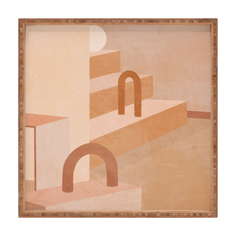 Iveta Abolina Delicious Terracotta Curves I Square Tray