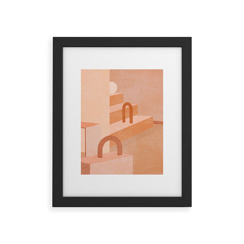 Iveta Abolina Delicious Terracotta Curves I Framed Art Print