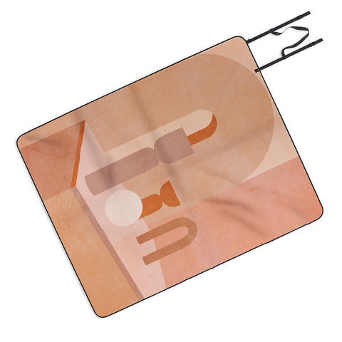 Iveta Abolina Delicious Terracotta Curves II Picnic Blanket