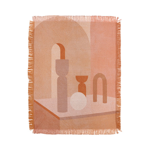 Iveta Abolina Delicious Terracotta Curves II Throw Blanket