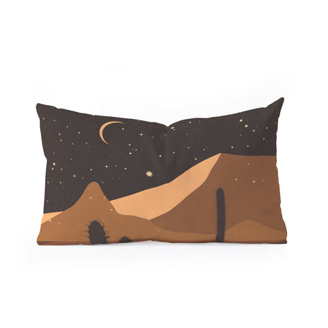 Iveta Abolina Desert Moon Phase I Oblong Throw Pillow