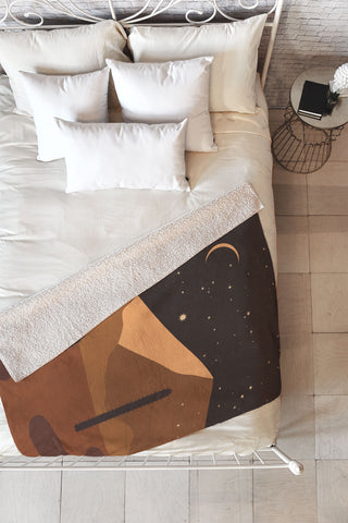 Iveta Abolina Desert Moon Phase I Fleece Throw Blanket