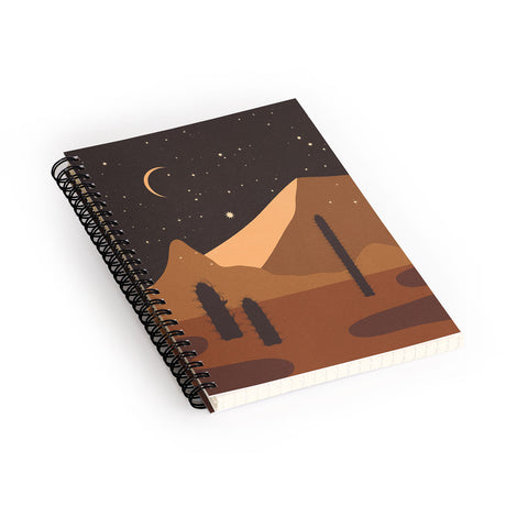 Iveta Abolina Desert Moon Phase I Spiral Notebook