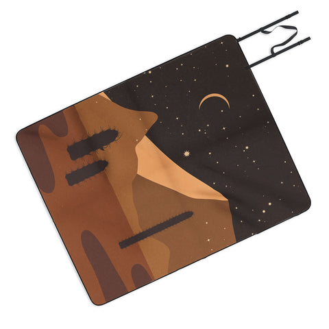 Iveta Abolina Desert Moon Phase I Picnic Blanket