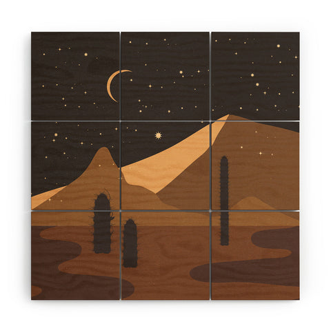 Iveta Abolina Desert Moon Phase I Wood Wall Mural