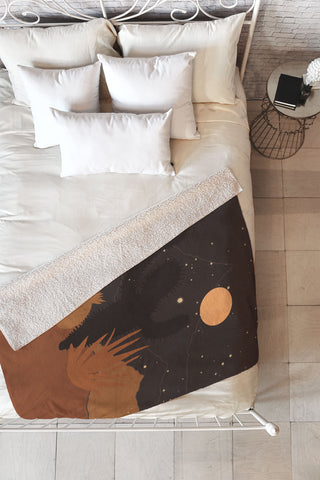 Iveta Abolina Desert Moon Phase III Fleece Throw Blanket
