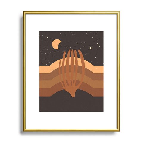 Iveta Abolina Desert Moon Phase IV Metal Framed Art Print
