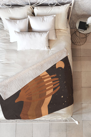 Iveta Abolina Desert Moon Phase IV Fleece Throw Blanket