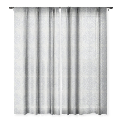 Iveta Abolina Dotted Tile Pale Blue Sheer Window Curtain