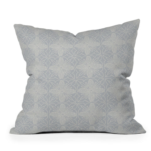 Iveta Abolina Dotted Tile Pale Blue Throw Pillow