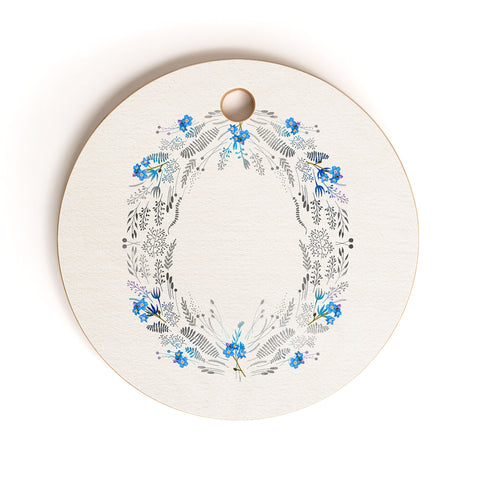 Iveta Abolina Dreamland Blue Cutting Board Round